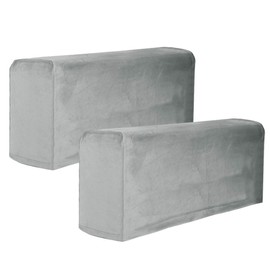 Garneck 2Pcs Armrest Covers Anti-Slip Sofa Arm Cover Slipcover Universal Furniture Protector Armchair Slipcovers(Grey)