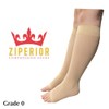 Ziperior 8-15 mmHg Sheer Compression Calf Shin Leg Ultra Thin