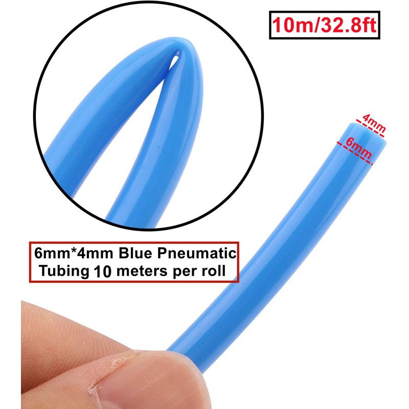 HUAZIZ Blue 6 mm OD 4 mm ID Polyurethane PU