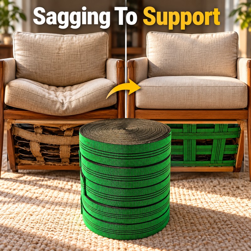 Twill Elastic Upholstery Webbing for Furniture Repair