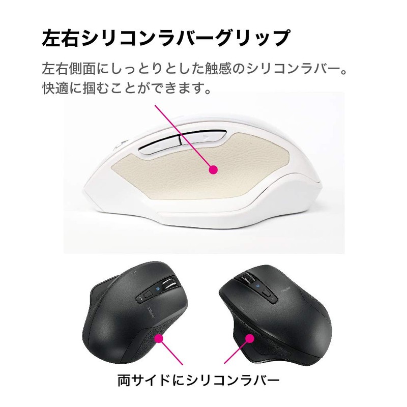 Nakabayashi Z8465 Digio2 Wireless Mouse, Silent, 5 Buttons, Blue LED,