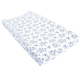 Hudson Baby Unisex Baby Changing Pad Cover, Blue Toile, One Size