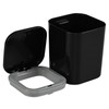 Hayixia 2 L Mini Desktop Garbage Bin, Mini Plastic Push-button
