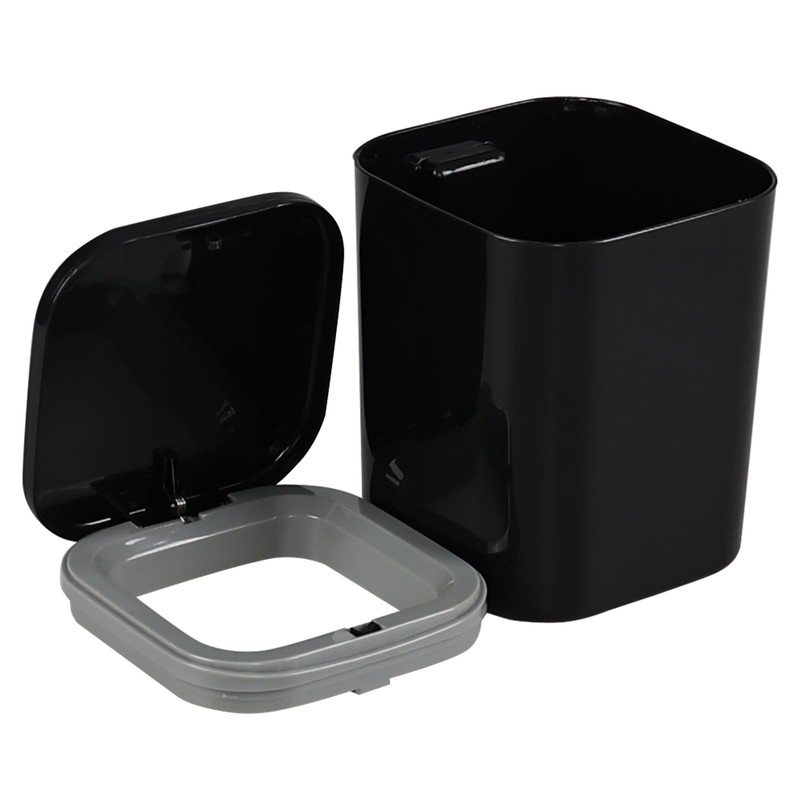 Hayixia 2 L Mini Desktop Garbage Bin, Mini Plastic Push-button