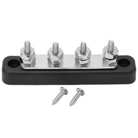 4 Stud Power Distribution Block, 3/16in Bus Bar Junction Block Battery Junction Block 150A DC 48V