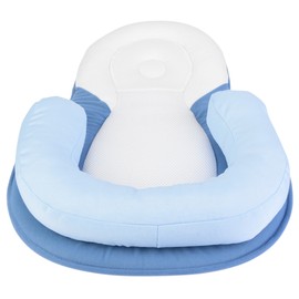 Newborn Baby Cotton Pillow Anti Roll Sleep Positioning Cushion for 0-12 Months of Baby Blue