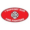 Generic I Support Fire Fighters Oval Bumper Sticker D3693 Euro