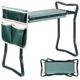 Sheliqaue Foldable Garden Kneeler Bench Kneeling Soft Eva Pad Seat With Stool Pouch - NIB!
