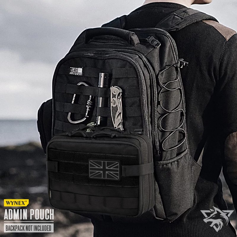 WYNEX Tactical Large Admin Pouch of Double Layer Design, Molle