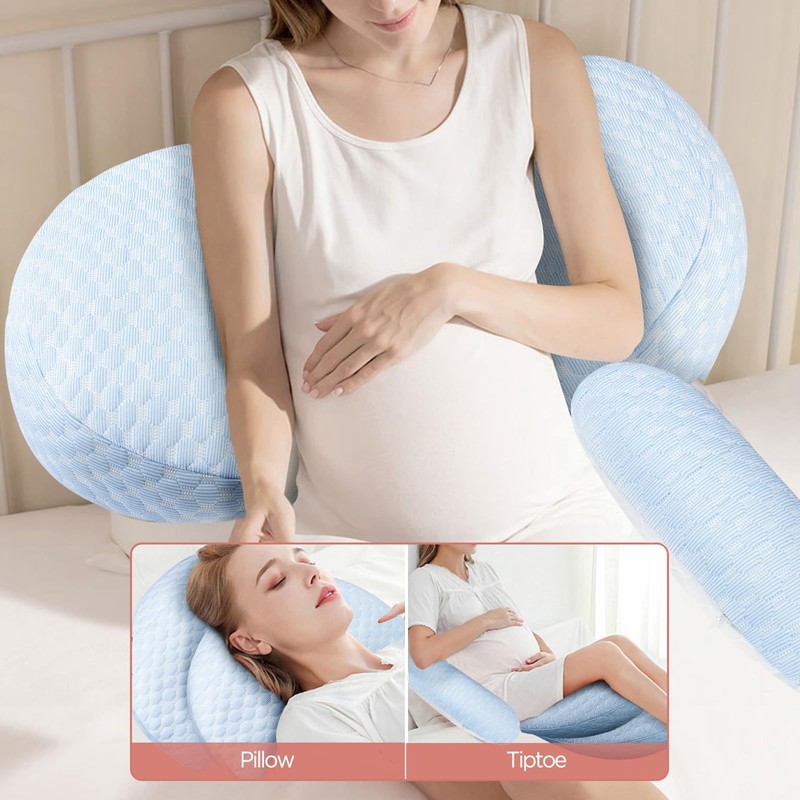 U-shaped pregnancy pillow, removable, washable nursing pillow, multifunctional waist support,
