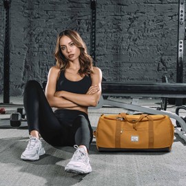 Sports Bag Men's Large 60L Travel Bag Sports Bag Backpack with Shoe Compartment Training Bag Women's Fitness Gym Bag, brown, Sports, travel, fitness, gym