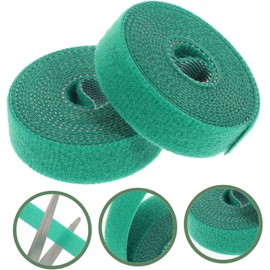 Sosoport Cinta de Amarre para Plantas Reutilizable de Nylon Verde, 2 Piezas, Soporte Ajustable para Plantas Trepadoras y Arbustos, Ligera y Fácil de Usar en Jardín