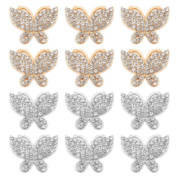 WADORN Set of 12 Bags Decorative Buckle Clip, 2 Colours,