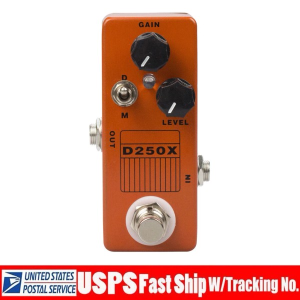 Mosky D250X Overdrive Preamp Distortion Effect Pedal Gain Level with