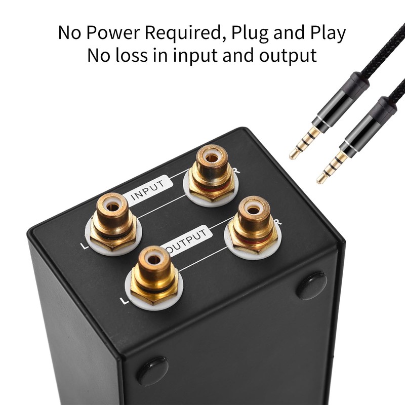 YDuupxe Passive Volume Control, HiFi Preamp for Active Monitor Speakers,
