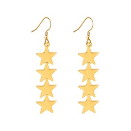 DjkIdj 14K Gold Plated 925 Sterling Silver Star Drop Earrings Summer Statement Jewelry for Graduation Prom Birthdays