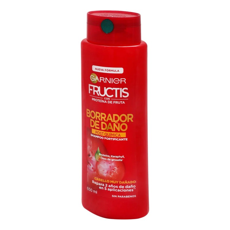 Shampoo Reparador Garnier Frutis Borrador De Daño