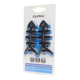 CLiPtec® BMA181 Headphone Cable Wrap Manager (2 Pack) - Black