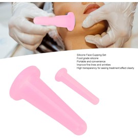 2Pcs Pink Cupping Set,Mini Silicone Face Cupping Set Vacuum Suction Massage Cups Anti Cup Facial Cupping Set for Adults,Body and Face,Anti Wrinkle,Promotes Sleep Health Care Health and Household