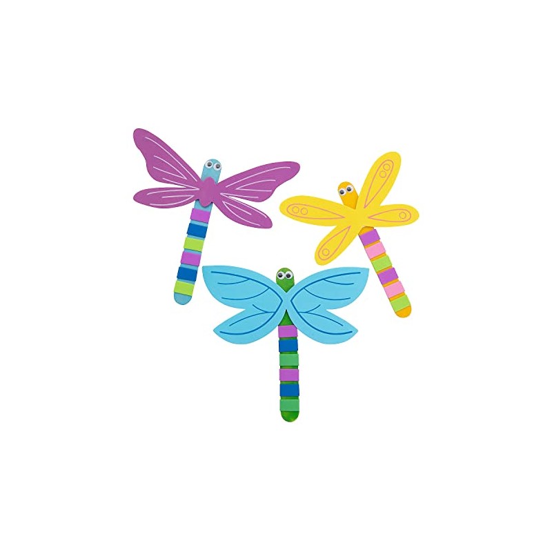 Fun Express Dragonfly Craft Stick Craft Kit - Makes 12