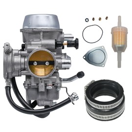 YFM660 Carburetor Fits for Yamaha Grizzly 660 YFM660 2002-2008 4-Stroke Engine ATV Carb PD42J 42mm with Manifold Joint & Fuel Filter