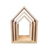 Wooden World - Wooden Shelf Plain Wall Hang Shape Of
