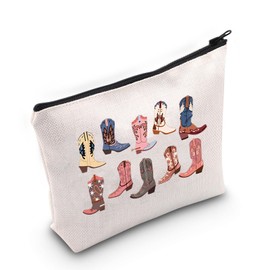 TOBGBE Funny Cowgirls Gift Country Style Idea Western Country Southern Cowgirl Gifts Western Zipper Pouch (Many Boots CA)