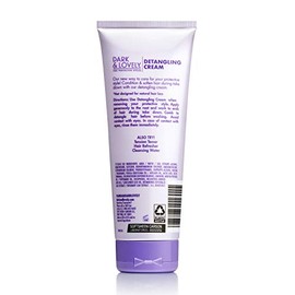 SoftSheen -Carson DarkLovely - Crema desenredante, 6.8 onzas lquidas, para estilos protectores, con aceite de menta y aguacate para trenzas, tejidos, 