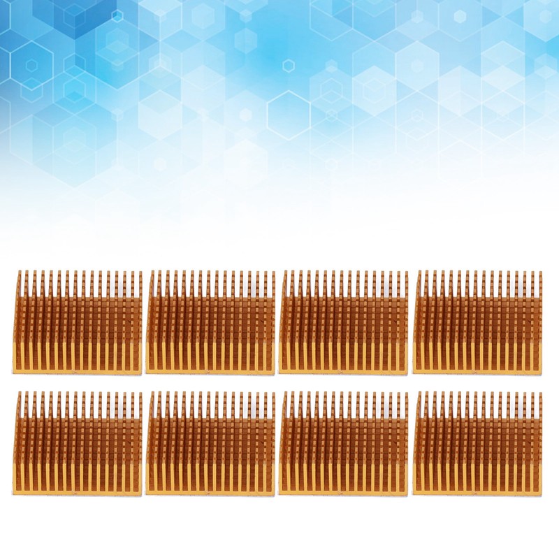 8Pcs Cooling Fins Aluminum Alloy Power Radiator Slotted Heatsink for