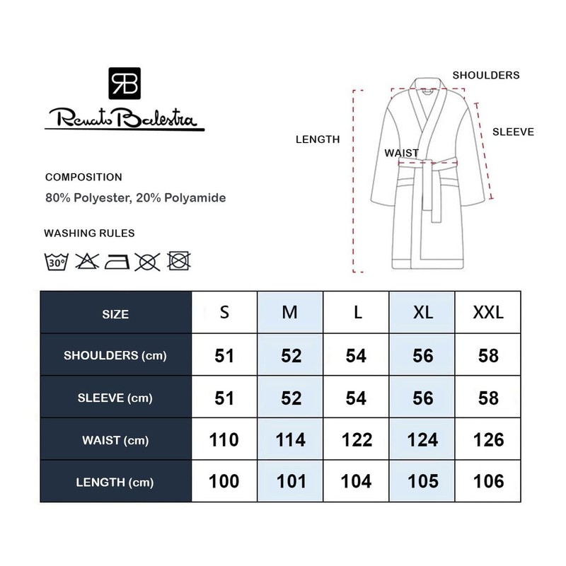Renato Balestra Unisex Microfibre Bathrobe with Hood, gray