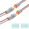 Unifizz 2 Set Deutsch DT 3 Pin Waterproof Electrical Connector
