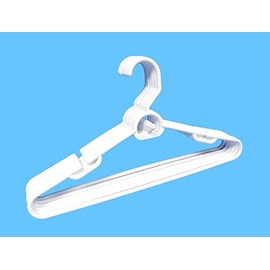 Merrick Plastic Attachable Hangers, 6-Count White