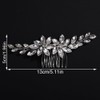 Wekicici Crystal Bridal Hair Comb Silver Rhinestone Hair Piece with