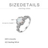 DIYA White Gold Plated Opal Rings for Women, 925 Sterling