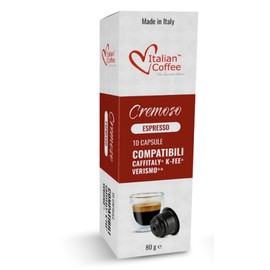 ITALIAN COFFEE FOR ESPRESSO LOVERS Italian Coffee capsules compatible with Verismo, CBTL, Caffitaly, K-fee systems (80 pods CREMOSO blend)