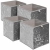 OHS Pack Of 4 Crushed Velvet Storage Boxes Set Home