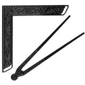 Masonic Lodge Ceremonial Black 6" INCH Large Freemason Square and Compass for Bible