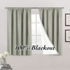 PrinceDeco Natural Linen Curtains 45 inches for Small Window Rod