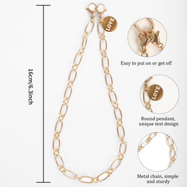 DELIRSTYIN Phone Charm Detachable Metal Cellphone Wrist Strap for Women Girls, Cell Phone Lanyard, Gold