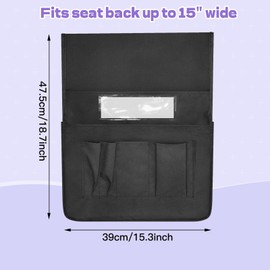 Chair Pockets for Classroom 6 Pack Chairback Buddy Pocket Chart Seat Back Organizer Student Storage with Lable Slot for Classroom Kindergarten School Home