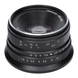 25mm F1.8 Manual Focus Lens for Fuji FX Mount Black