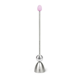 T2 TAKE TWO Take2 Clack Retro Egg Topper, Stainless Steel, Pink, Stainless Steel, pink, 29 x 4.5 x 29 cm