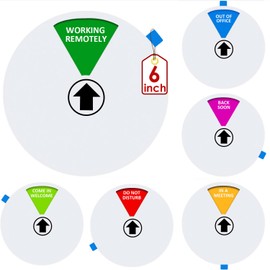 AVYDIIF Office Door Privacy Signs 6 Options Extra Large 6 Inch: Do Not Disturb/Come in Welcome/Out of Office/Working Remotely/Back Soon/in a Meeting Sign, for Office