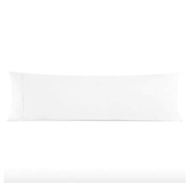 (50cm x 150cm , White) - Egyptian Luxury Soft Brushed Microfiber Body Pillow Pillowcase - Hypoallergenic Non-Zippered Hotel Quality Body Pillow Cover - 50cm x 150cm - White