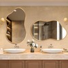 Dorlicecass Irregular Wall Mirror - Wall Mirrors Decorative 20"x36" Gold