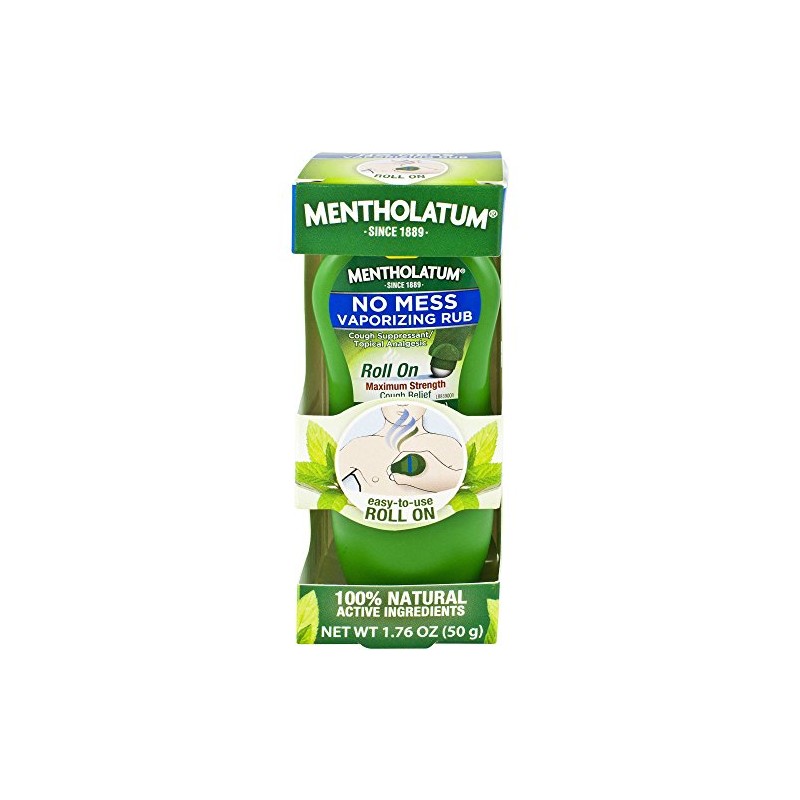 Mentholatum Roll On Maximum Strength Cough Relief, 1.76 Oz (Pack