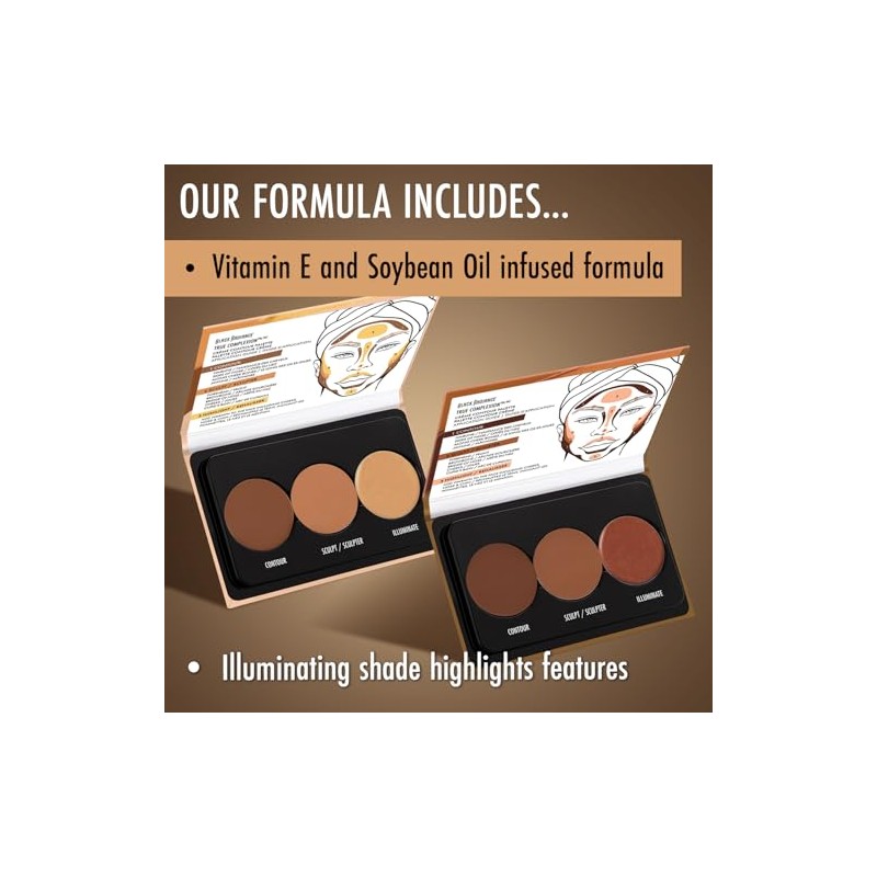 Black Radiance True Complexion Paleta de contorno de crema, Light
