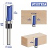 Vesery 4Pcs 1/4'' Shank Flush Trim Router Bit Bottom Bearing