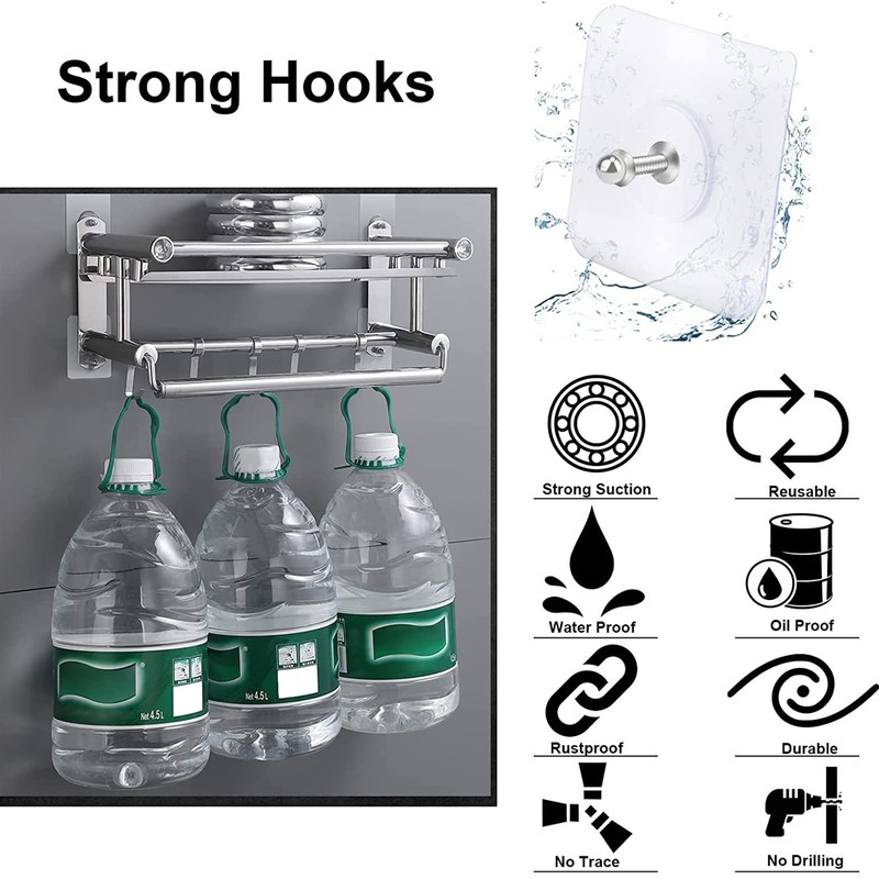 20PCS 8mmAdhesive Hanging Nails Wall Hook Hanger, Wall Hangers Without