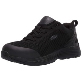 KEEN Utility Women's Sparta Low Alloy Toe Non Slip Work Shoe, Black/Black, 8.5 Medium US